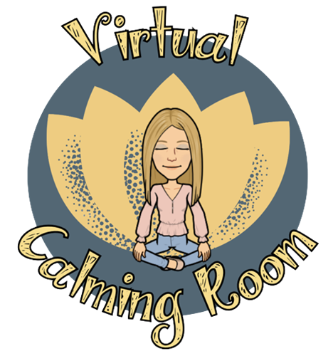Picture of counselor letting you know that there is a virtual calming room available